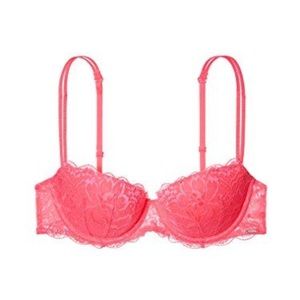 VS Pink Date Bra (orange / hot pink)